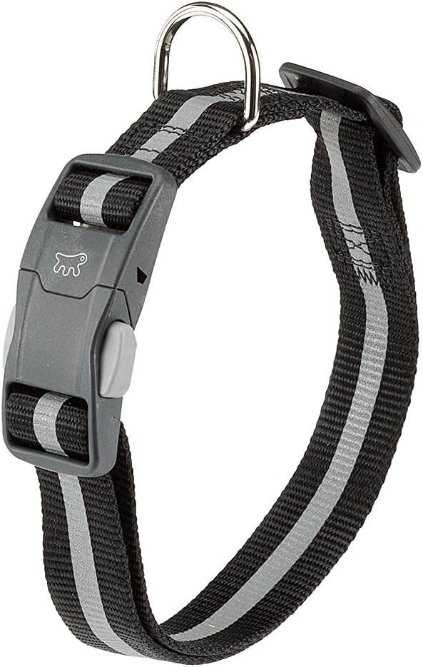 Ferplast Club Reflex C - Reflective Dog Leash Complete With Magnetic Clasp Color - Black, Dimension - 45 X 70Cm X 25Mm