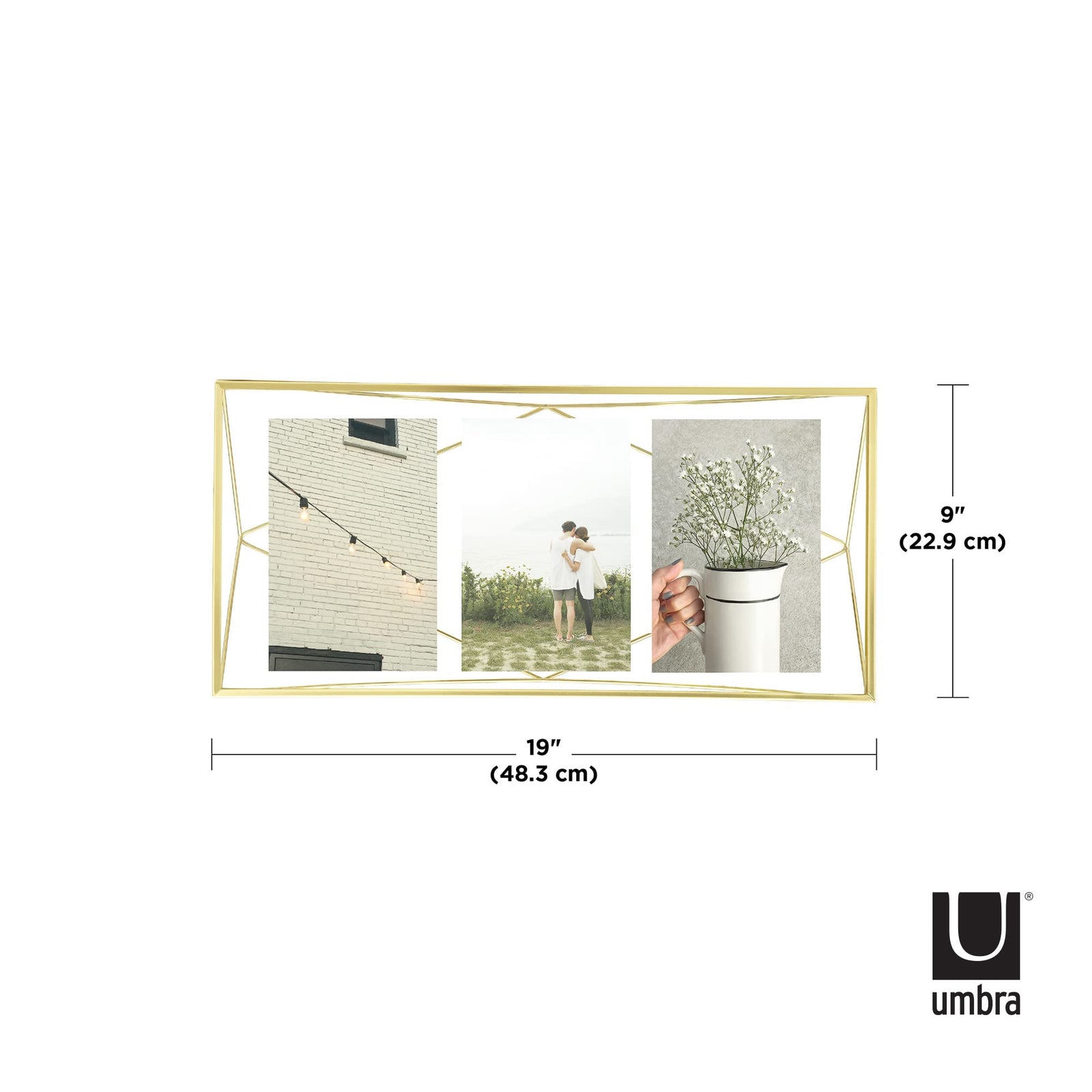 Umbra Prisma Multi Picture Frame – Photo Display for Desk or Wall, Chrome