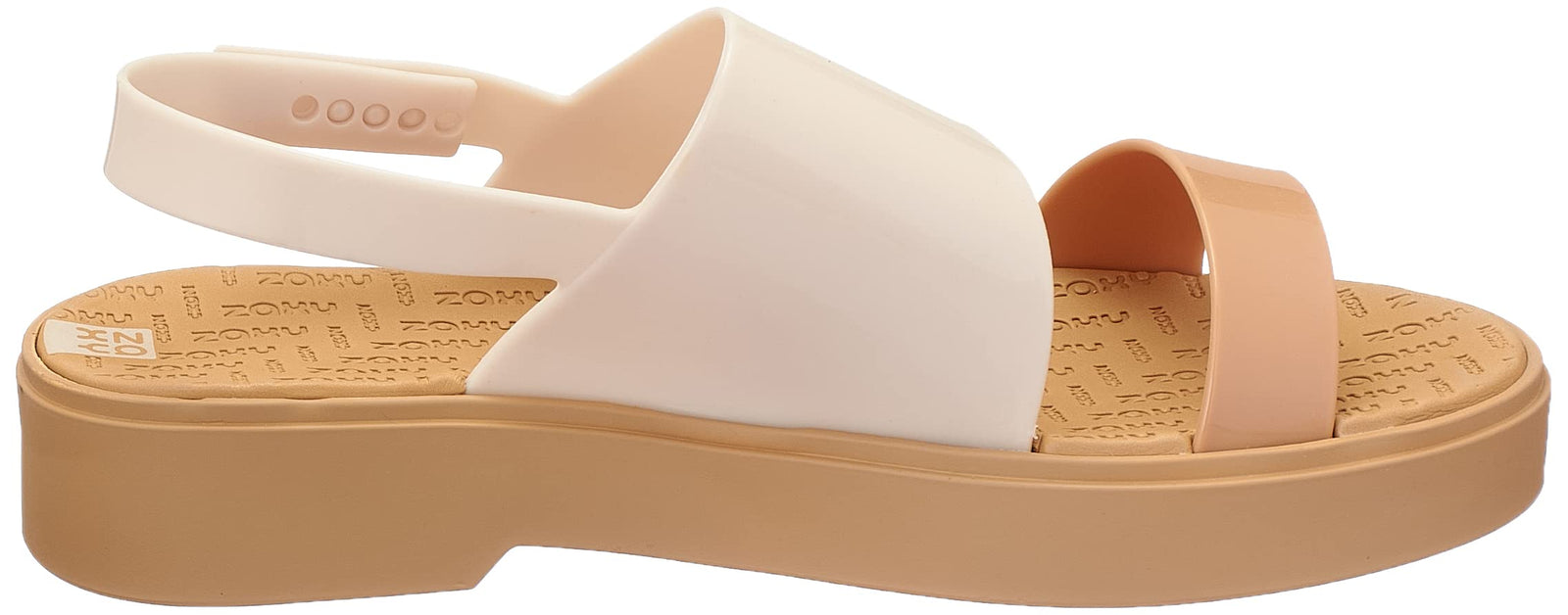 Zaxy back flatform sandal nude rubber flip flop for women