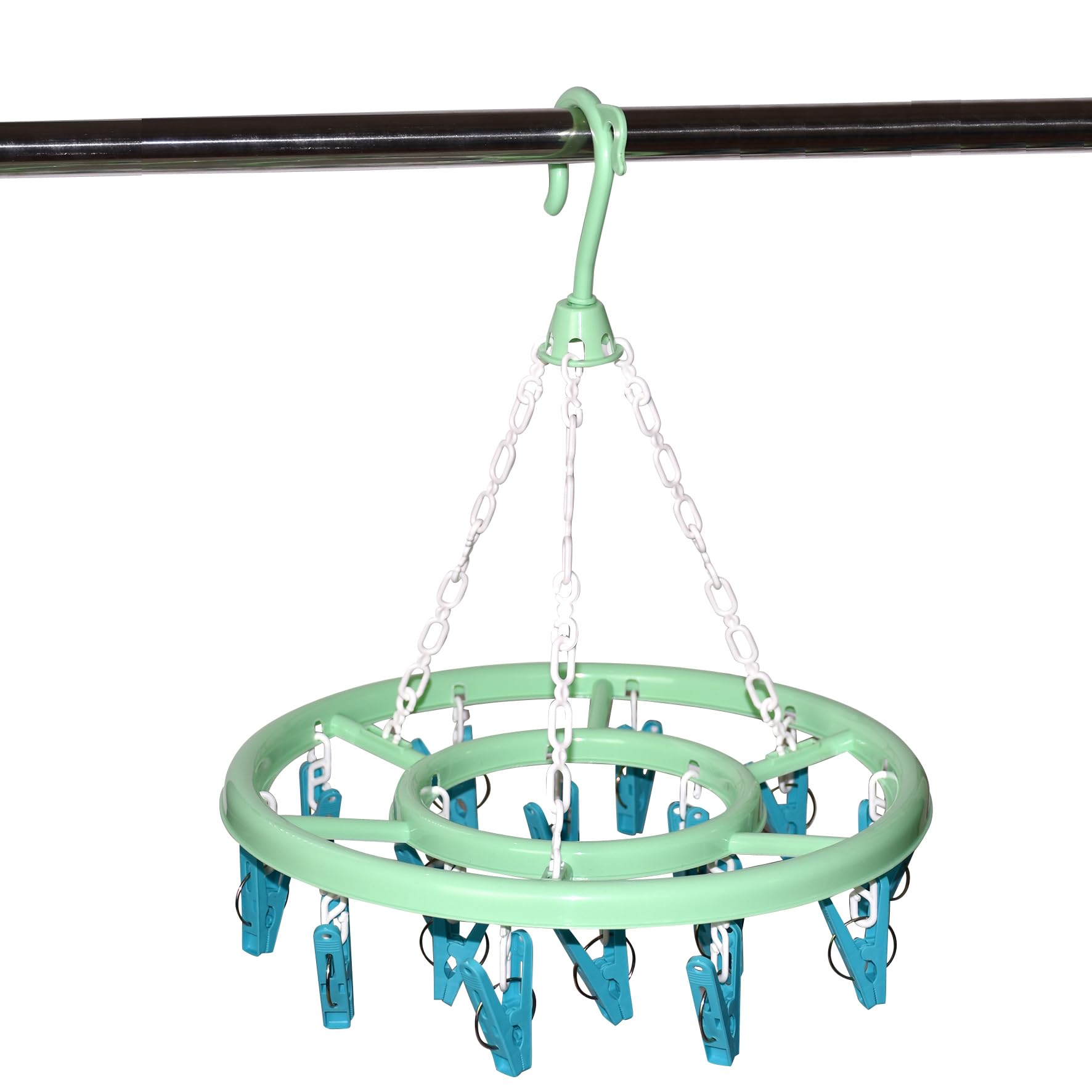 Rozenbal Rotary Airer with 16 Pegs – Multicolour