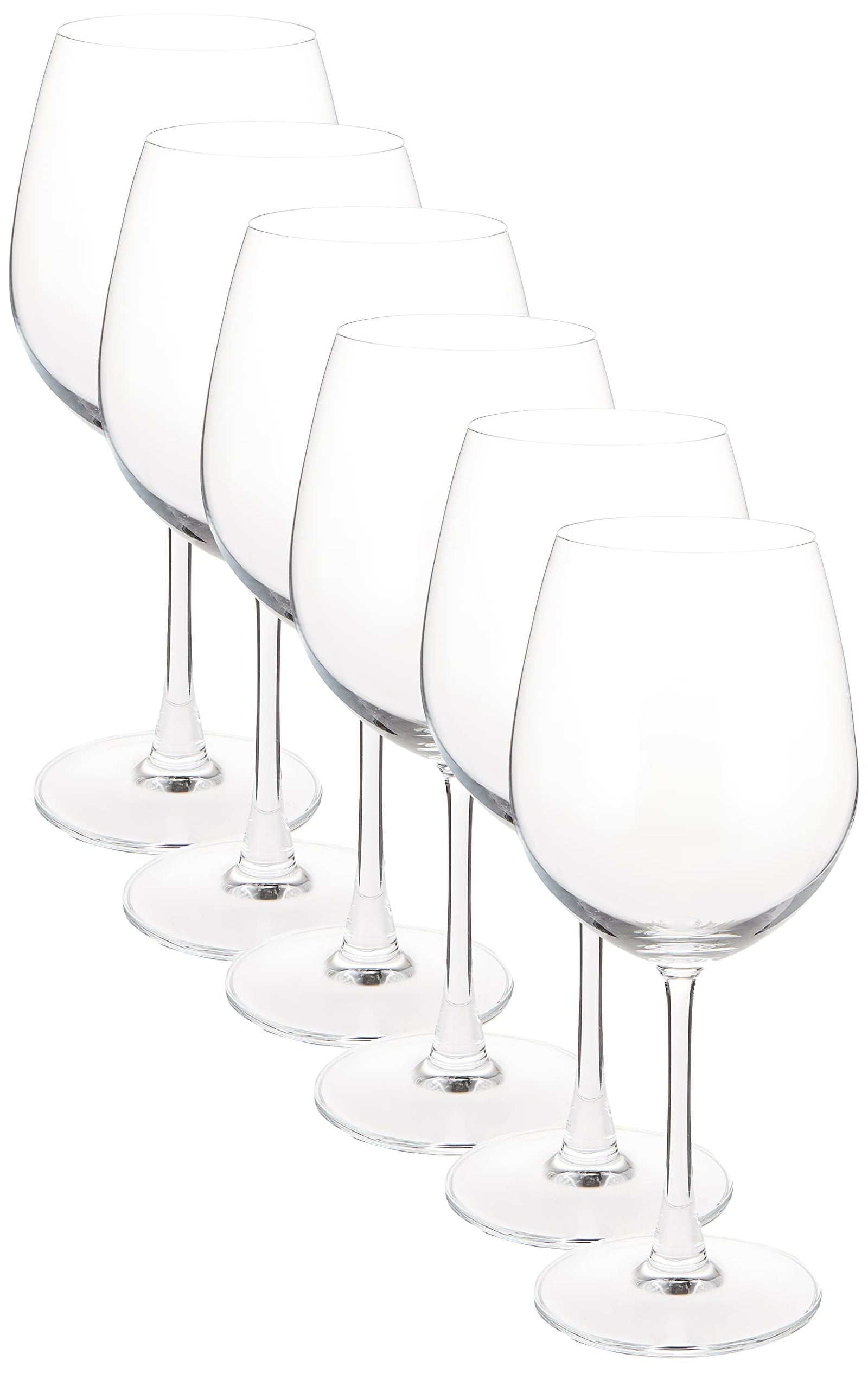 Ocean Madison Bordeaux Glass, Set Of 6, Clear, 600 Ml, 015A21, Cabernet Sauvignon Glass, Bordeaux Glass, Red Wine Glass, White Wine Glass, Stemmed Wine Glass, Wine Sipper