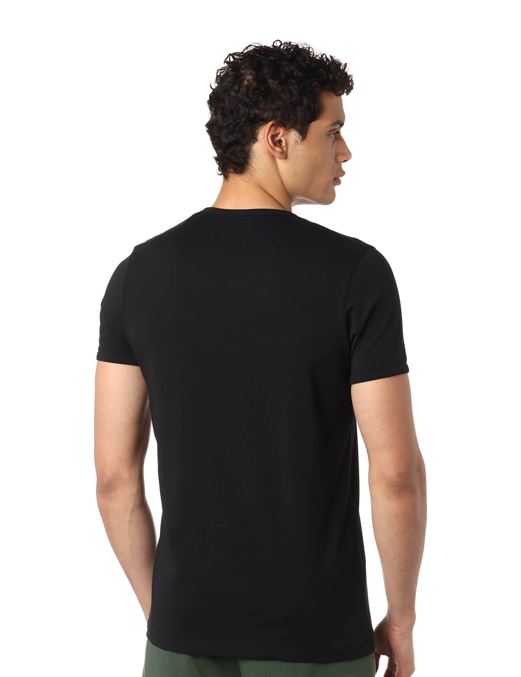 Hero Basic Men's Round Neck Short Sleeve Plain Undershirt (Pack of 1)