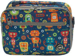 CUBS Classic Lunch bag with shoulder strap Cute Robots, Multi color, L, Classic Lunch bag with shoulder strap