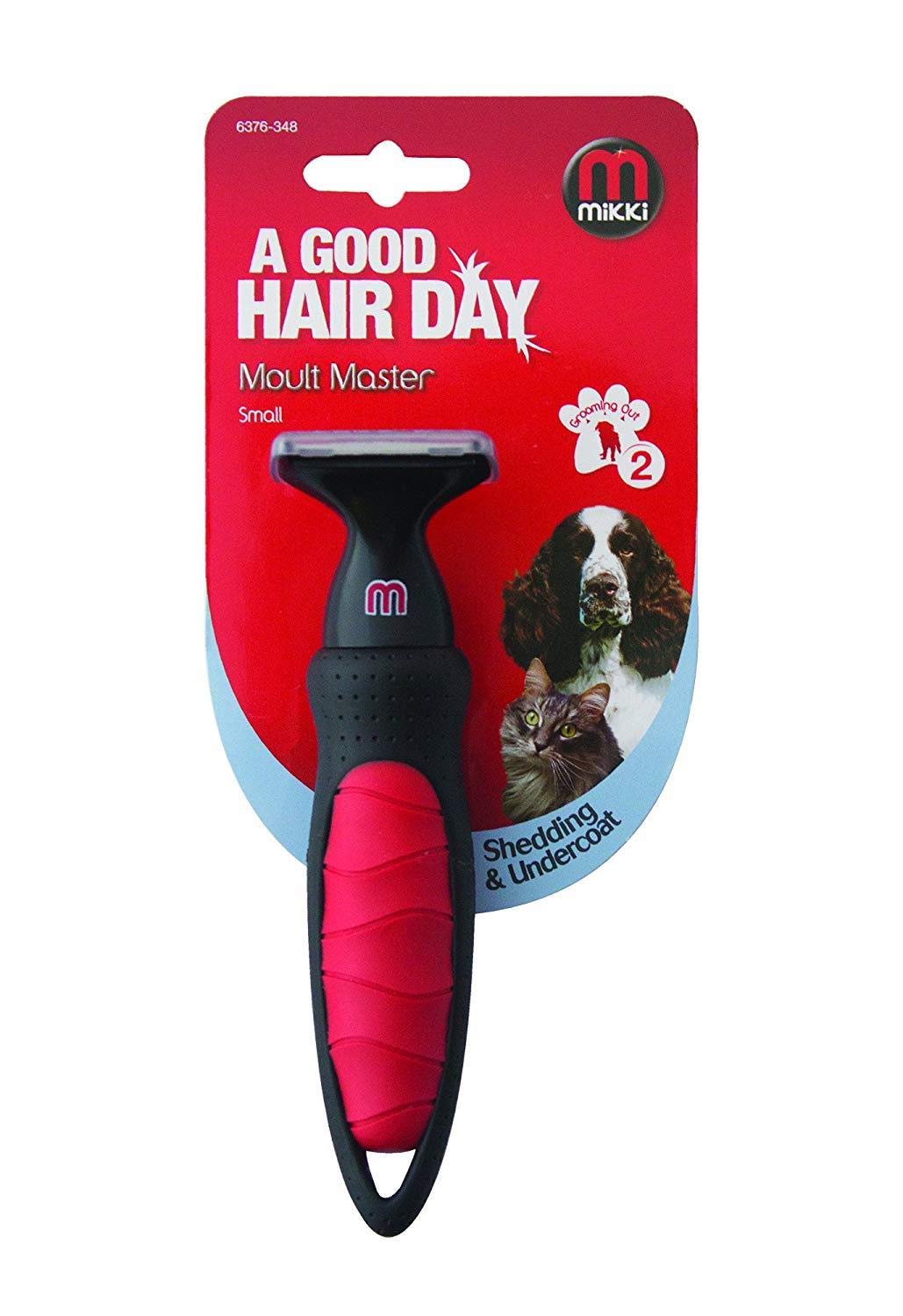 Mikki Grooming Shedding Tool - Moult Master Brush Blade for Small and Medium Pets (Dogs, Cats, Puppies)