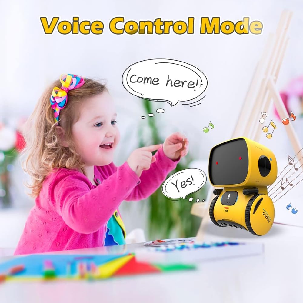 AMERTEER Kids Robot Toy, Smart Talking Robots Intelligent Partner and Teacher with Voice Control and Touch Sensor, Singing, Dancing, Repeating, Gift for Boys and Girls of Age 3 and Up