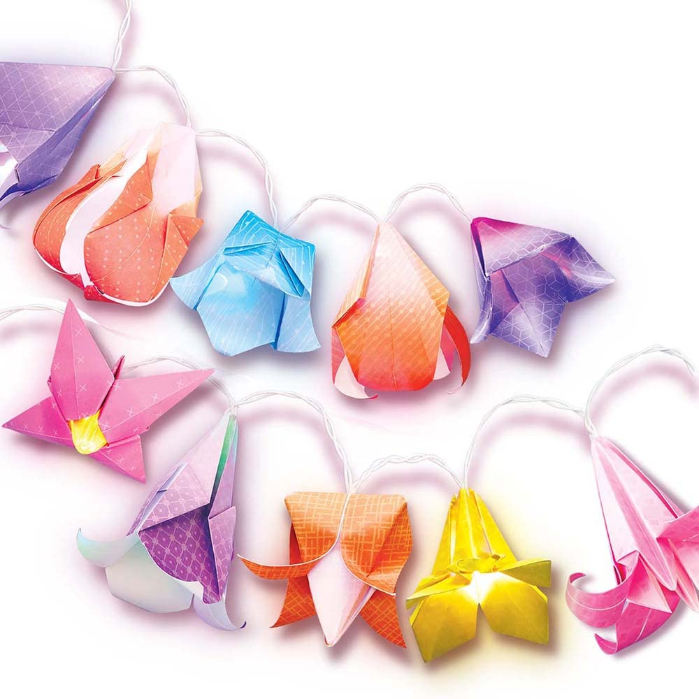 4M 404725 Origami Flower Lights Craft Kit, Multi-Colour