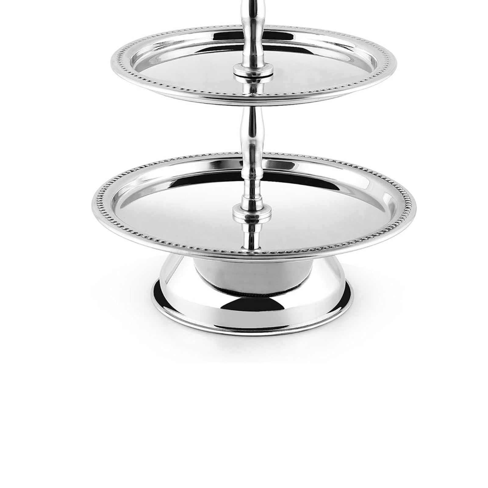 BLACKSTONE Stainless Steel Tray Dessert Stand Pastry Stand Cake Stand Serving Platter Serving Plate Tray (2 TIER)