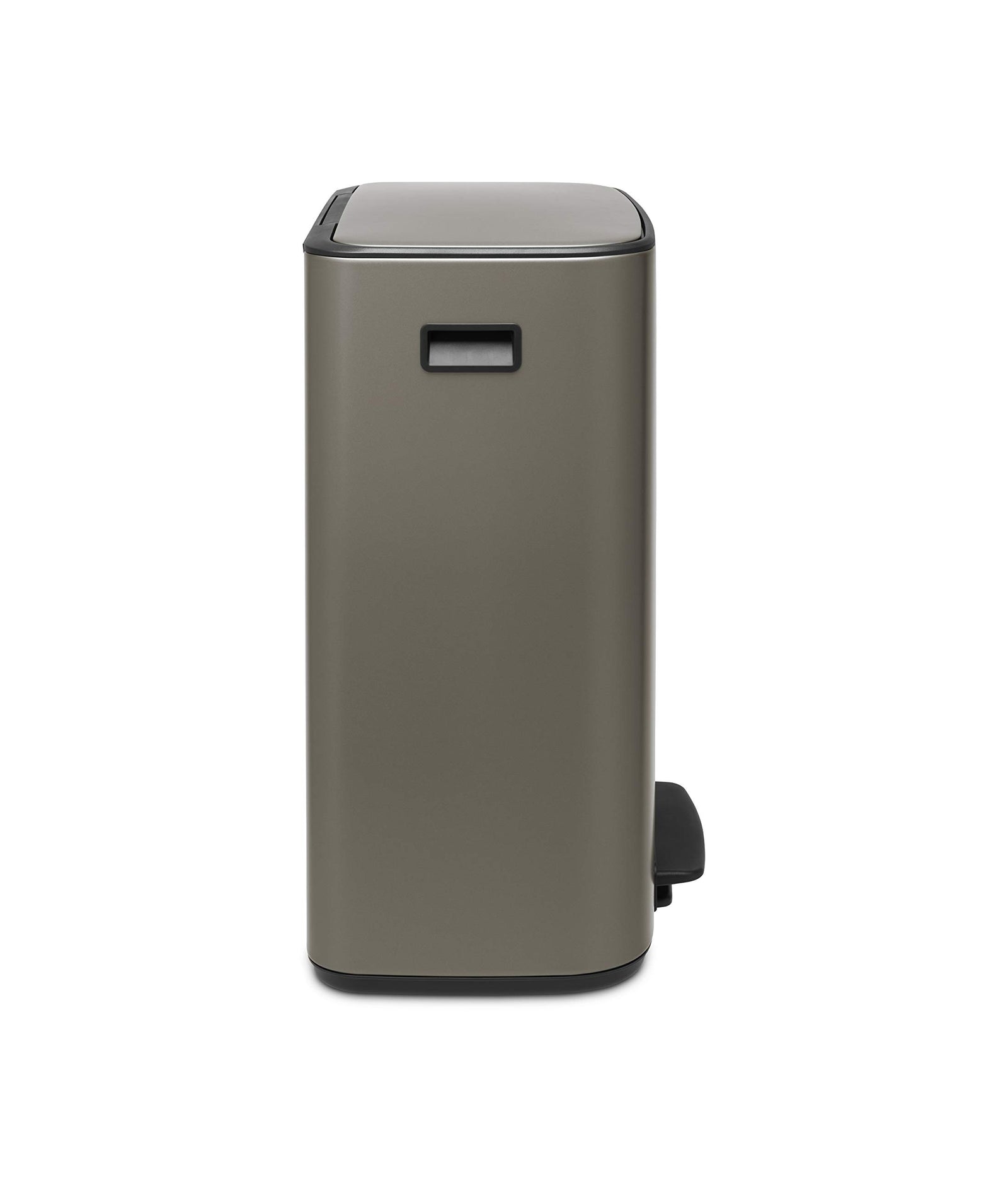 Brabantia Bo Pedal Bin - 60L Inner Bucket (Platinum) Large Waste Kitchen Bin - Soft Closing Lid