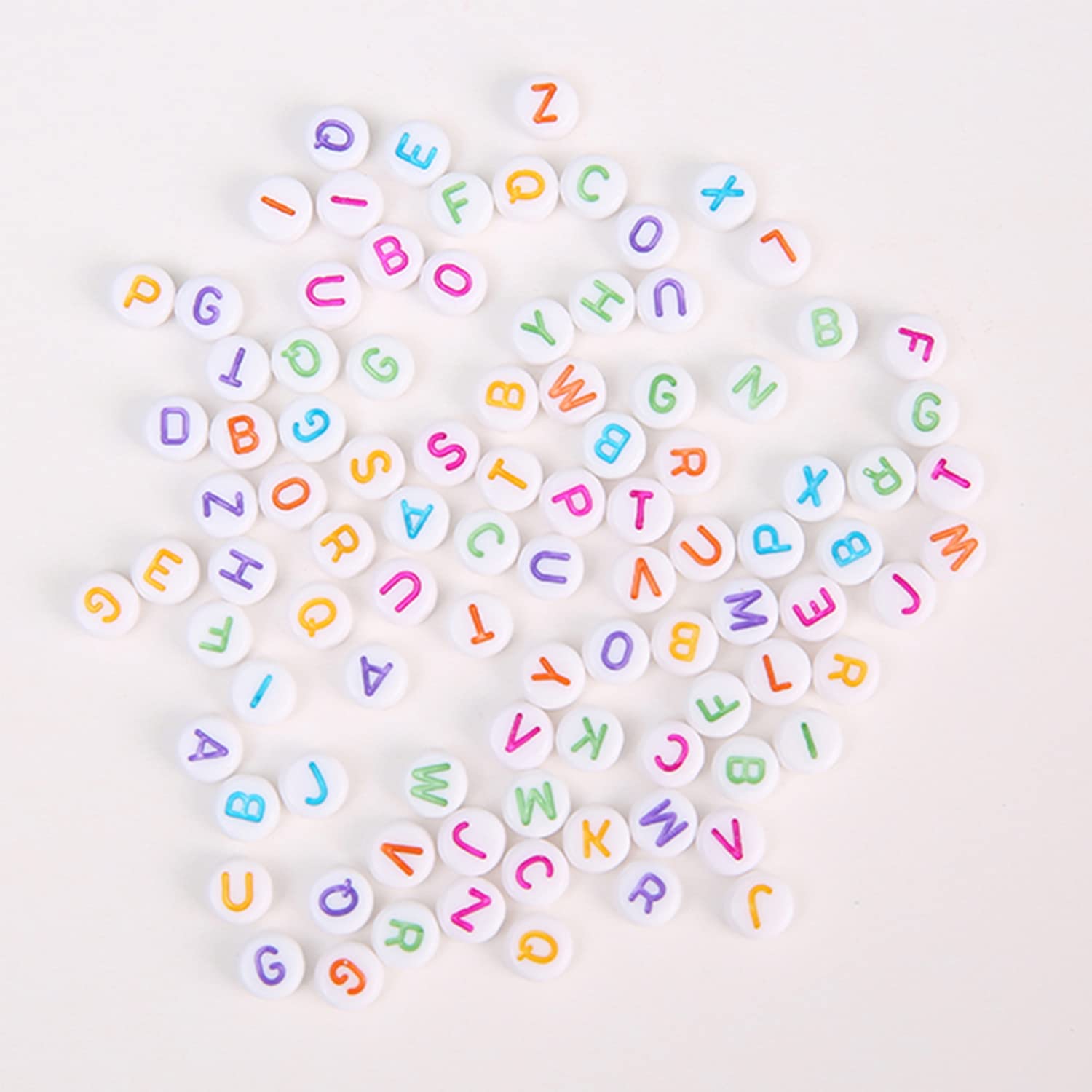 Ibama 500Pcs Letter Beads Alphabet Beads A Z Round Colors Acrylic For Jewelry Bracelets Making And Crafts Diy Material, DIYBeads07-24-450