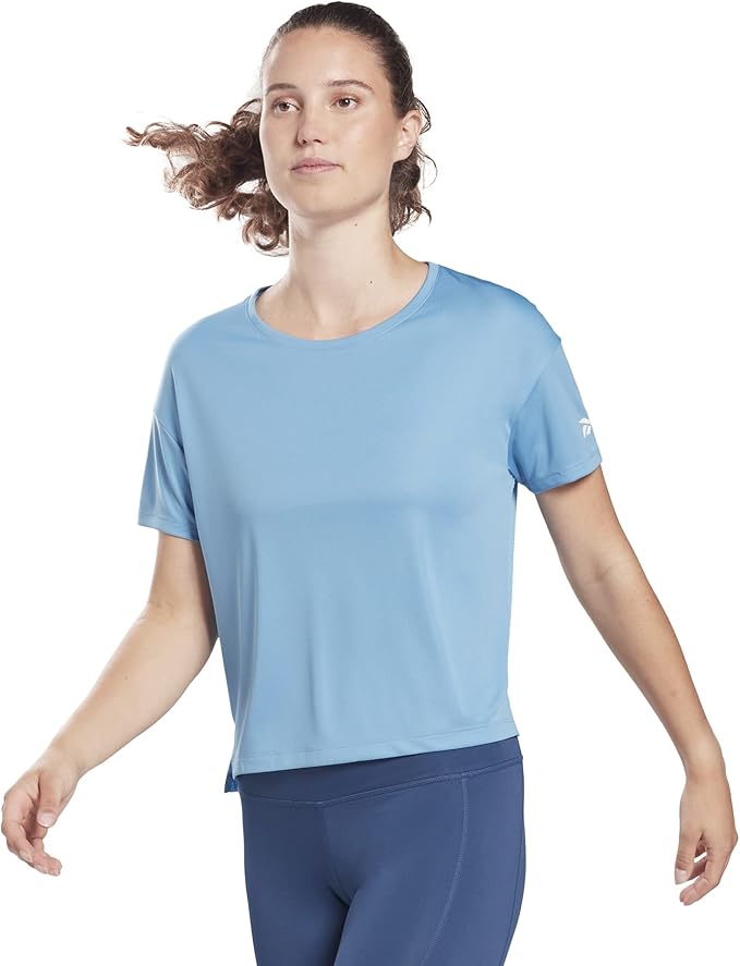 Reebok WOR COMM Poly T-shirt S NGHBLK GR9469 TRAINING T-SHIRT (SHORT SLEEVE) For Women