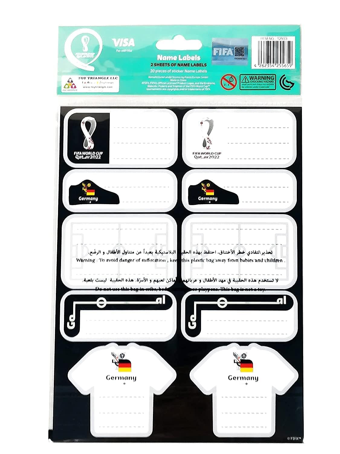 FIFA 2022 Country Name Label Sticker, 2 sheets/pack, Germany