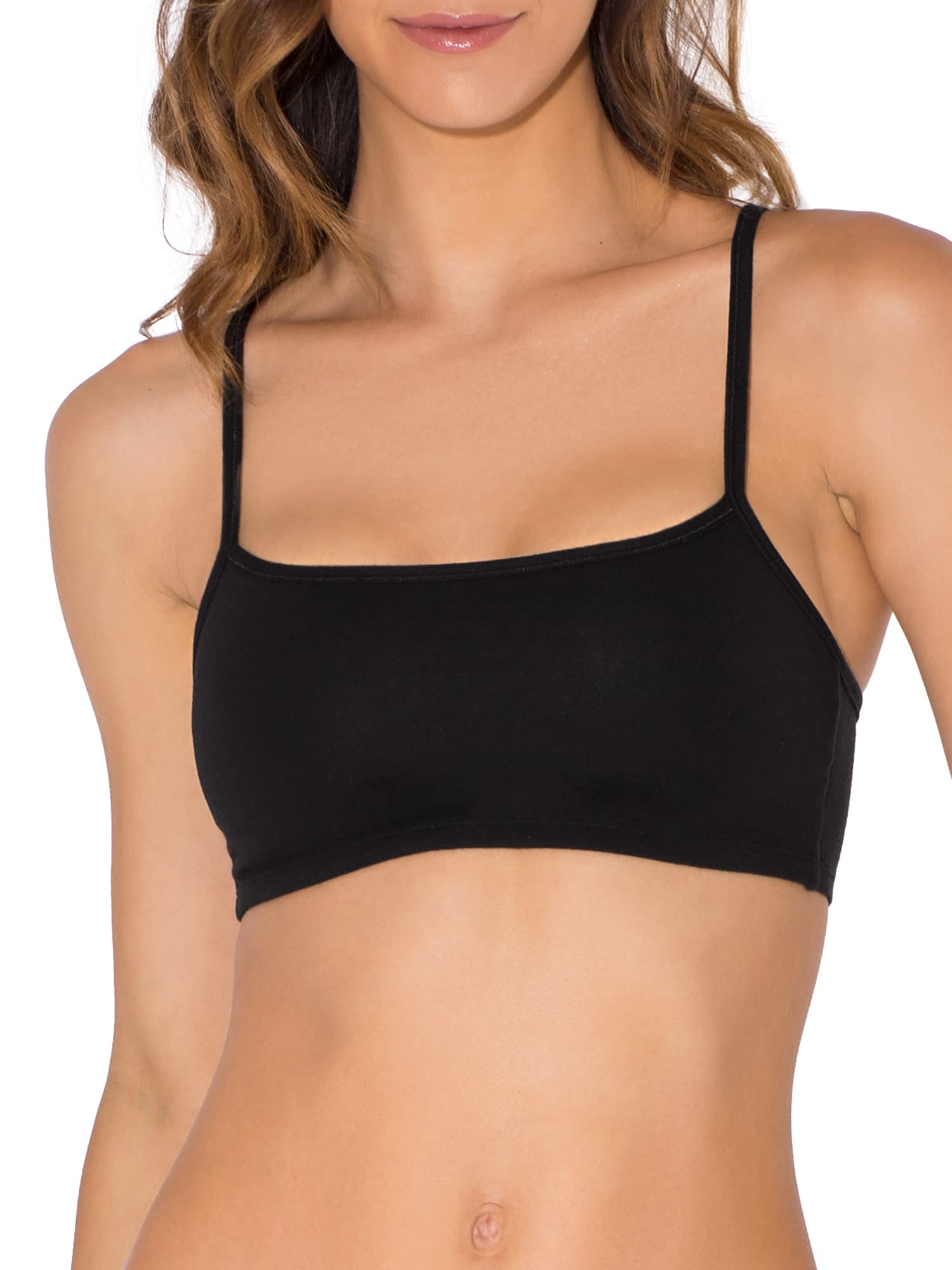 Fruit Of The Loom womens Spaghetti Strap Cotton Sports Bra Sports Bra (pack of 4) 40