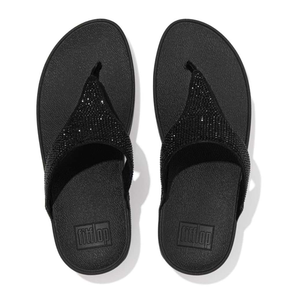 FITFLOP Lulu Crystal Embellished Toe-Post Sandals womens Lulu Crystal Embellished Toe-Post Sandals