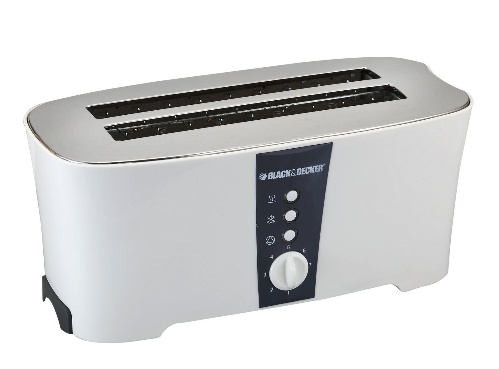 Black & Decker 1350W 4 Slice cool touch Toaster with Electronic Browning Control White ET124-B5