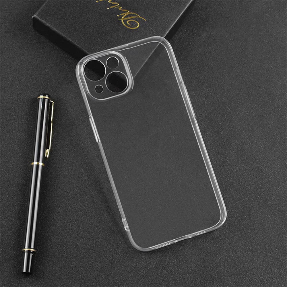 AJEZDONG Compatible with iPhone 14 PLUS Case Bumper Hybrid Protective Anti Yellowing Shockproof Non Slip Slim Fit (Crystal Clear)