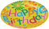 Party happy birthday print paper party plates set, 9 inch, 86399/6 multi color set of 6