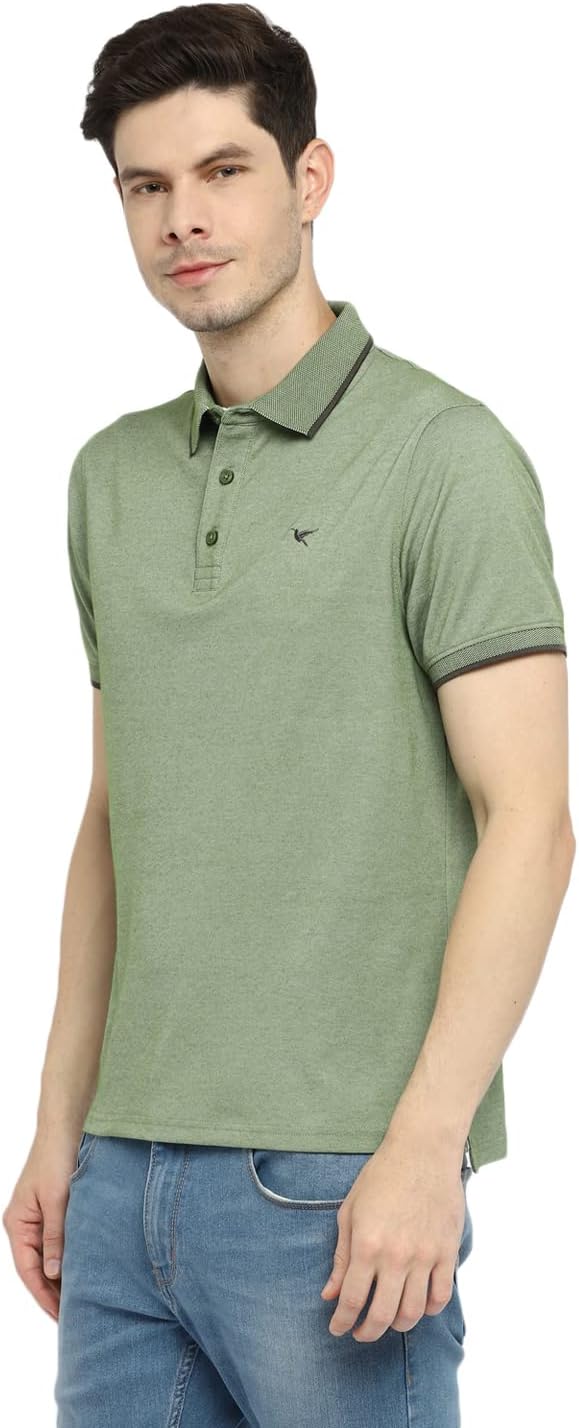 Deniklo Men's Solid Regular Polo Shirt