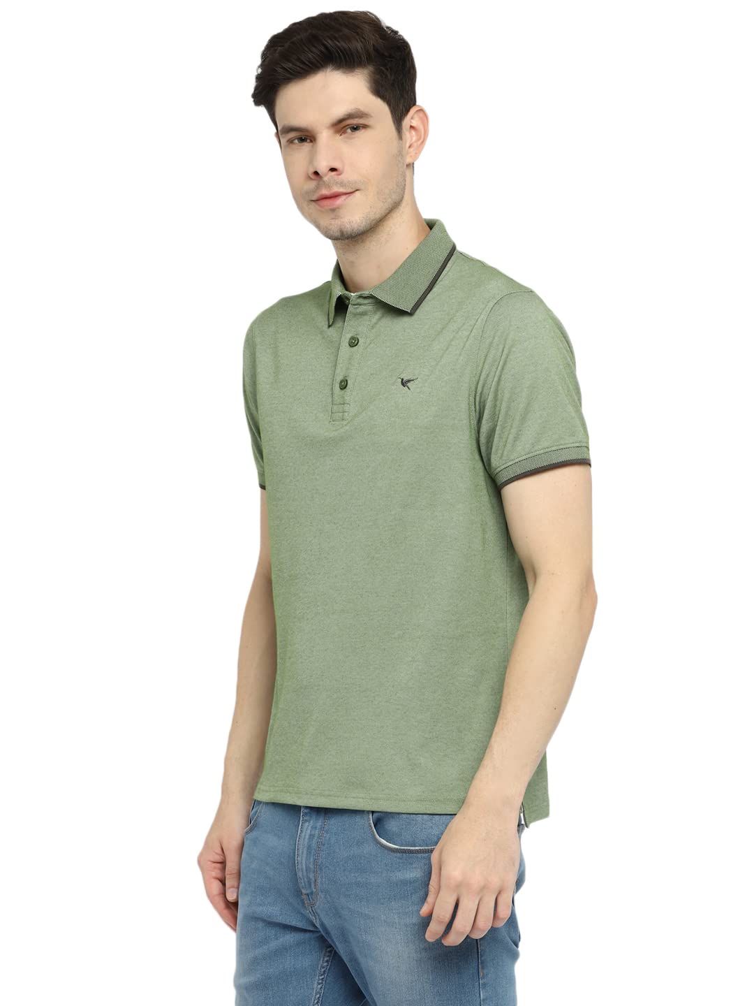 Deniklo Men's Solid Regular Polo Shirt