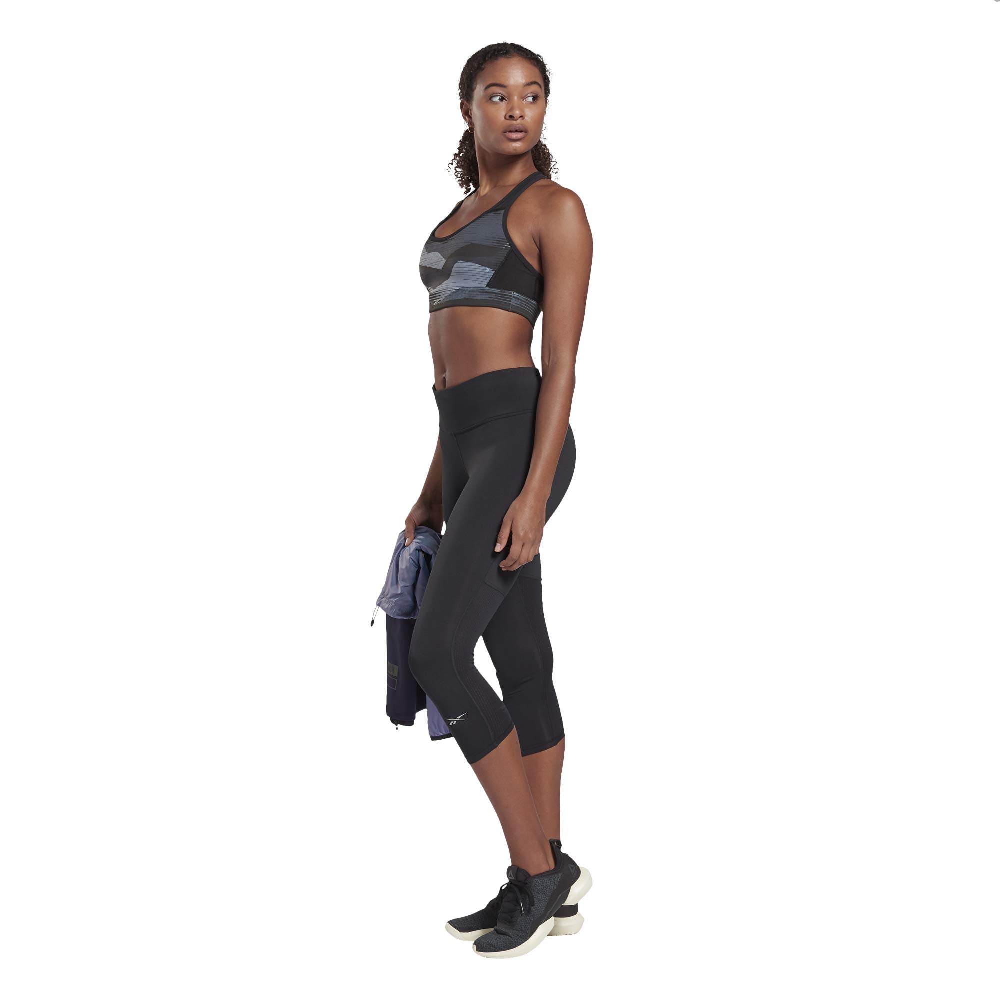 Reebok Women's Re Lux Racer Bra-AOP Sports Bra