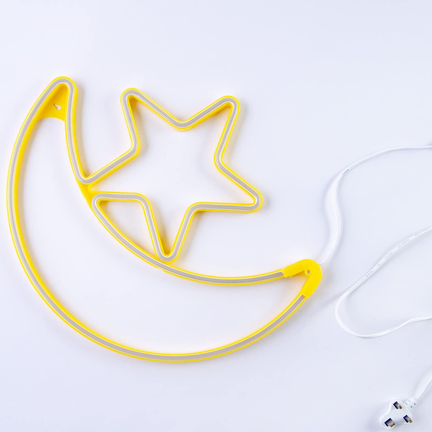 HILALFUL Moon Star Medium Light Ideal for Living Rooms, Bedrooms, and Outdoor Spaces | Perfect Festive Gift for Ramadan, Eid, Birthdays, Weddings, and Housewarmings | Includes 1.5m Cable