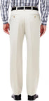 Haggar Men's Cool 18 Stria Hidden Expandable Waistband Plain Front Pant