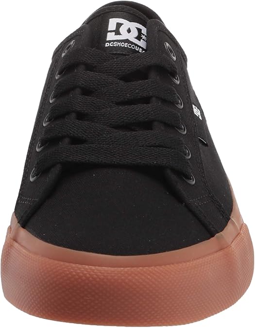 DC Men's Manual Skate Shoe, Black/Gum, 8