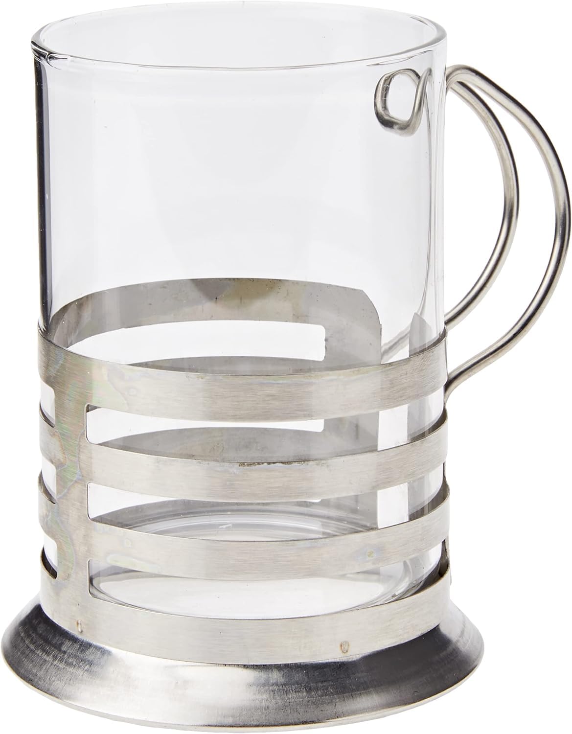 ECVV Coffee Plunger French Press Coffee and Tea Maker 600ml with 2 Cups 200ml, Borosilicate Glass Coffee Press, Stainless Steel Filter, Durable and Heat Resistant, Silver|600ml + 2x200ml|