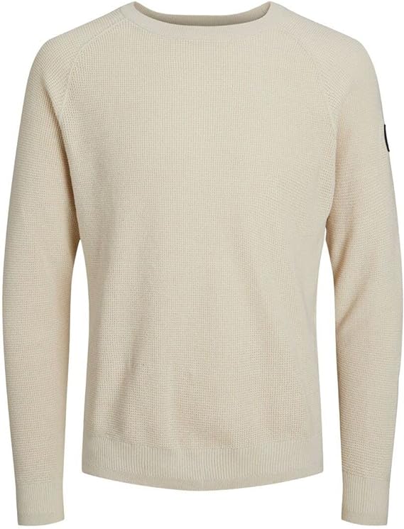 Jack & Jones mens Classic Waffle Knit Crew Neck Sweater (pack of 1)