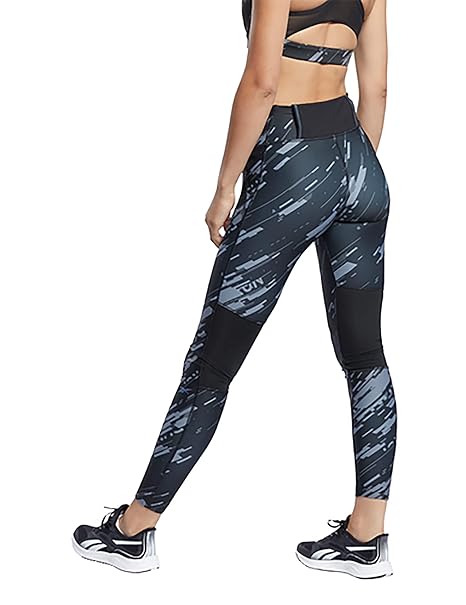 Reebok Lux Bold Printed Elastic Waist Sport Tights for Women