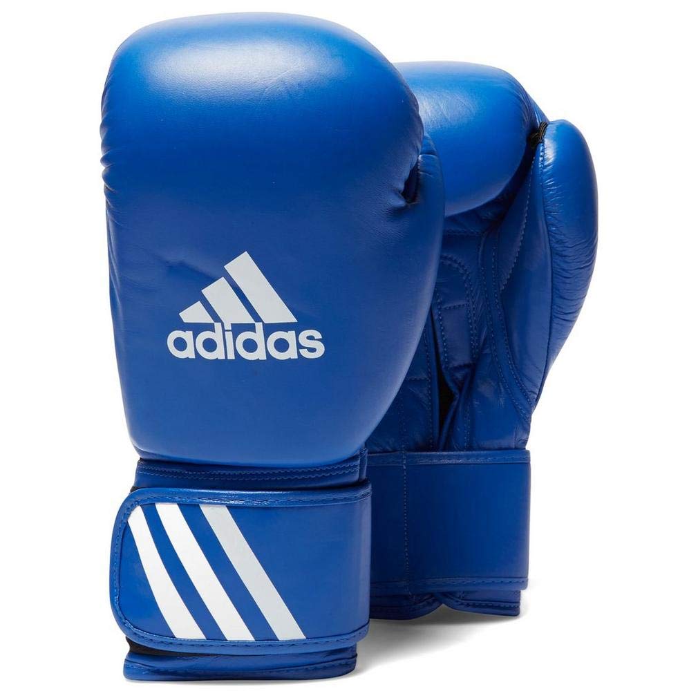 Adidas Aiba Leather Boxing Gloves 10 Oz, Blue