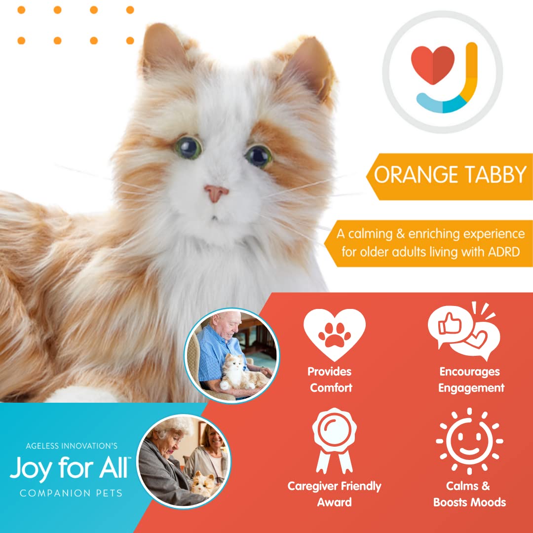 JOY FOR ALL - Orange Tabby Cat - Interactive Companion Pets - Realistic & Lifelike