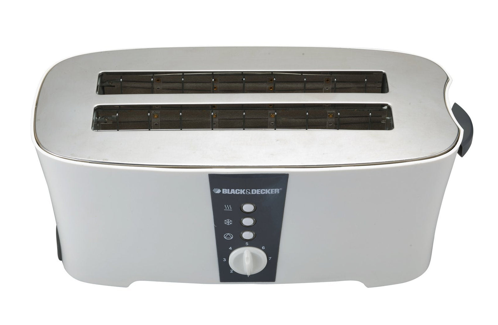 Black & Decker 1350W 4 Slice cool touch Toaster with Electronic Browning Control White ET124-B5