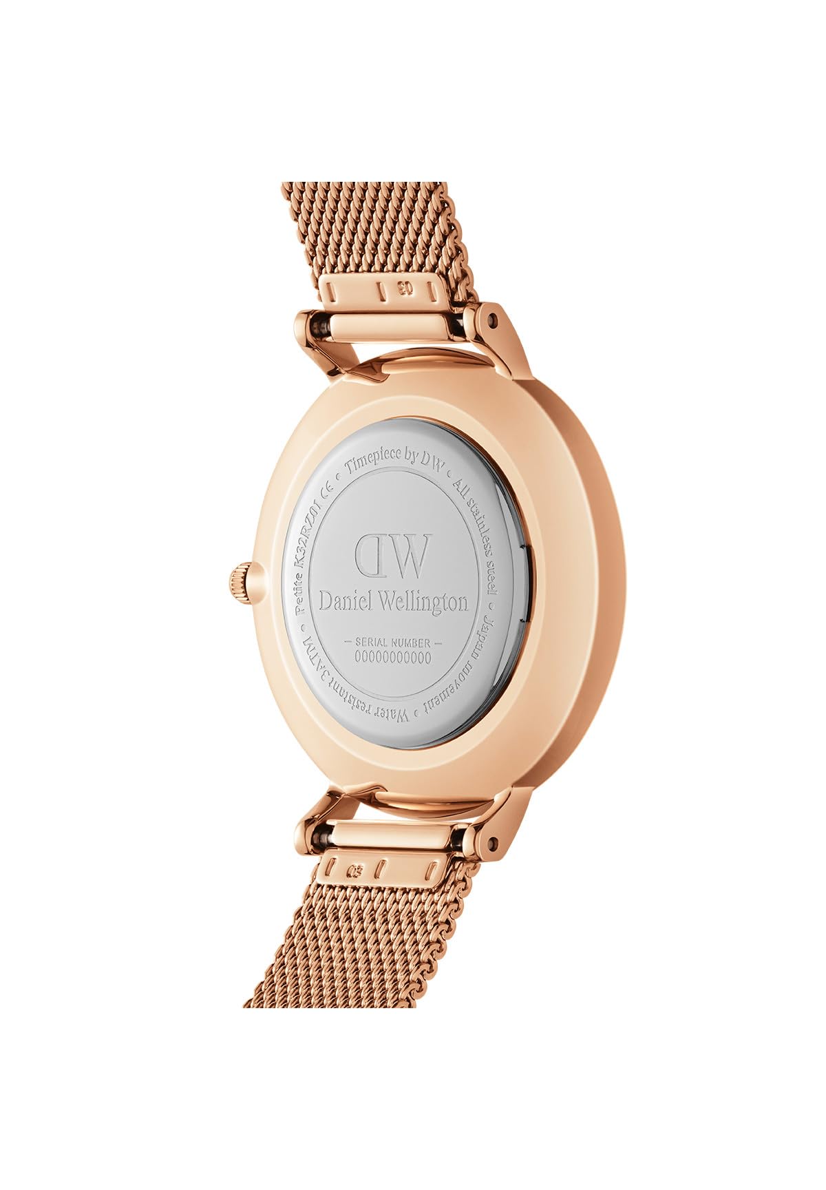 Daniel Wellington DW00100516 Round Women's Quartz Watch Japanese Movement With Analog Display And stainless-steel-plated Strap - Rose Gold