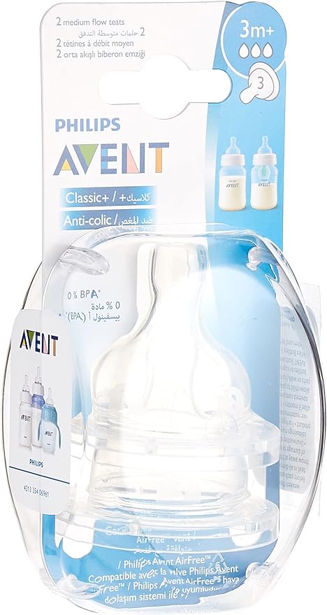 Avent Anti-colic teat Medium flow +3M SCF633/27