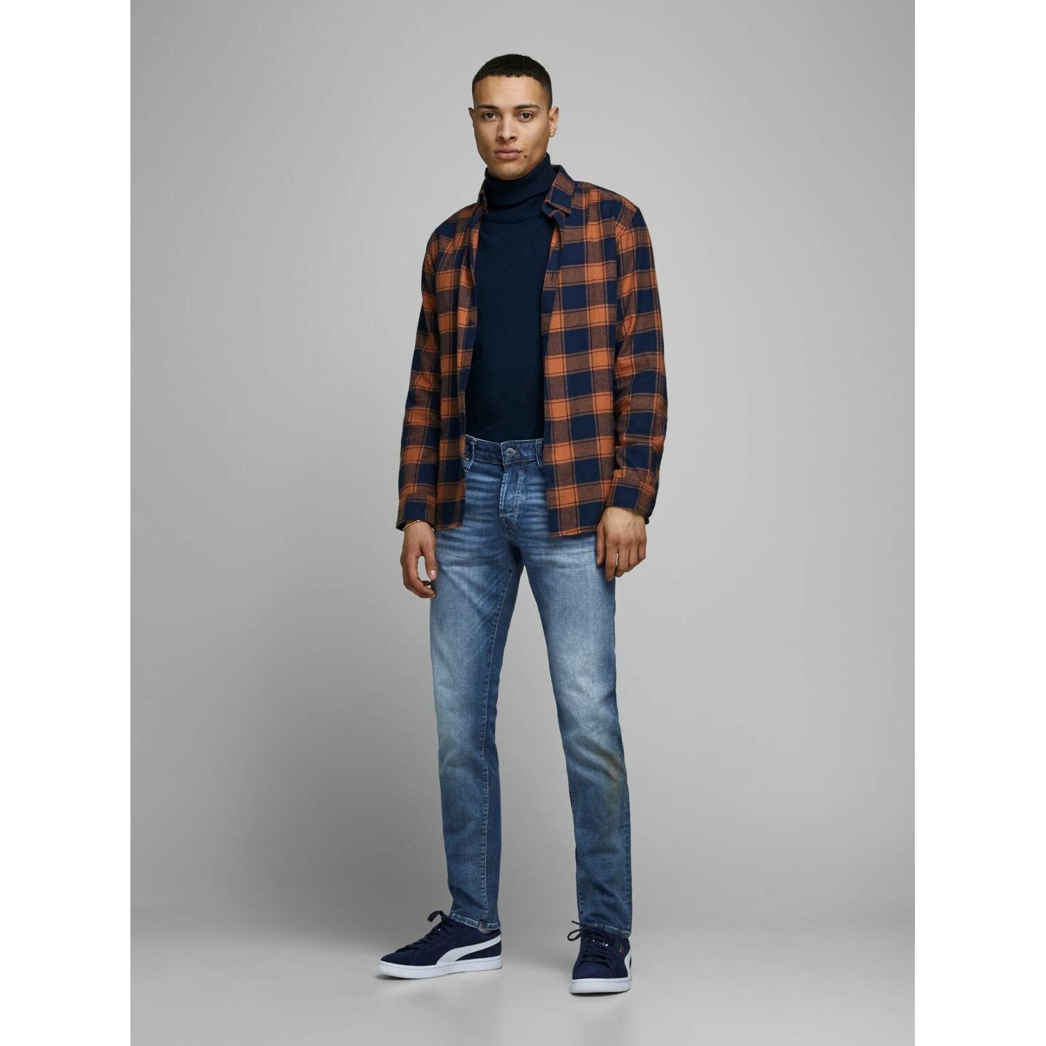 JACK & JONES Men's Jjiglenn Jjicon Jj 357 50sps Noos Slim Jeans