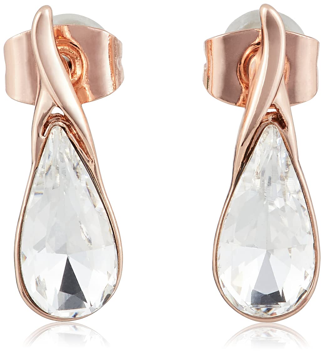 MESTIGE Women Crystal Rose Gold Ximena Earrings with Swarovski Crystals