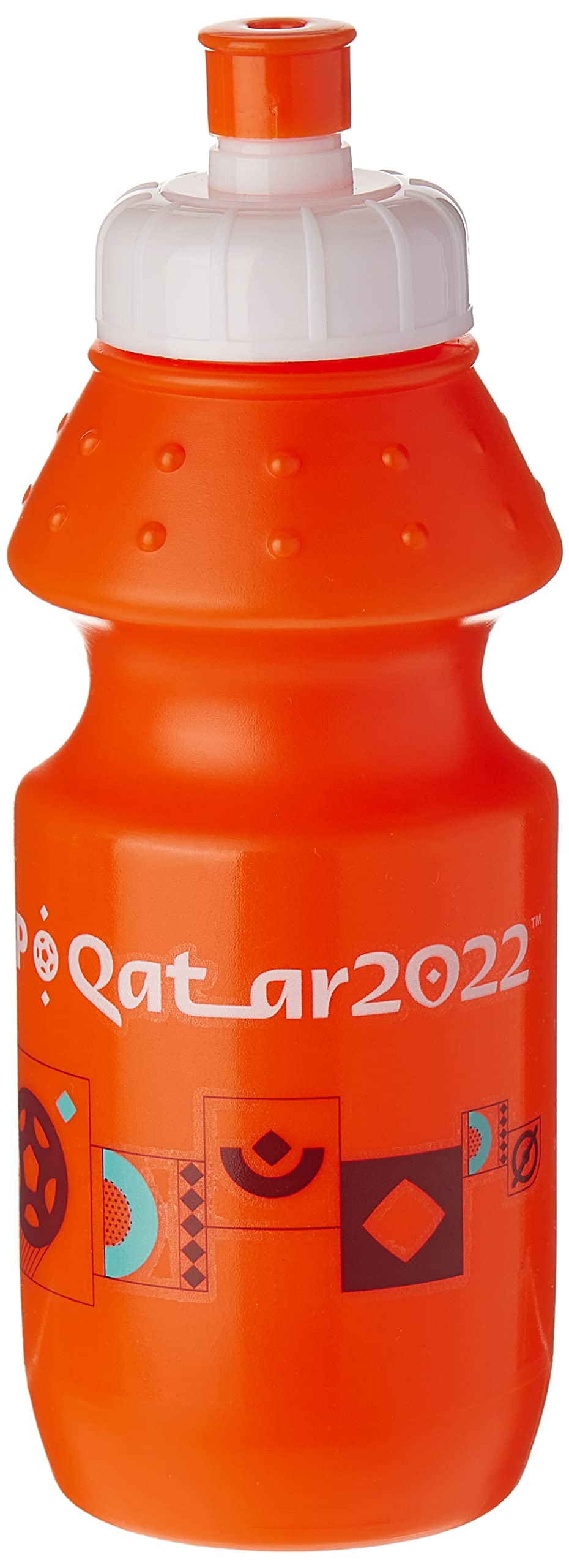 FIFA World Cup Qatar 2022 Graphic Printed Hdpe Sports Water Bottle 350ml Orange