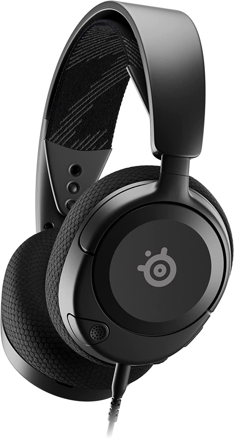 SteelSeries Arctis Nova 1 — Multi-System Gaming Headset — Hi-Fi Drivers — 360° Spatial Audio — AirWeave Memory Foam Ear Cushions — Ultra Lightweight — PC, PS5, PS4, Switch, Xbox - Black