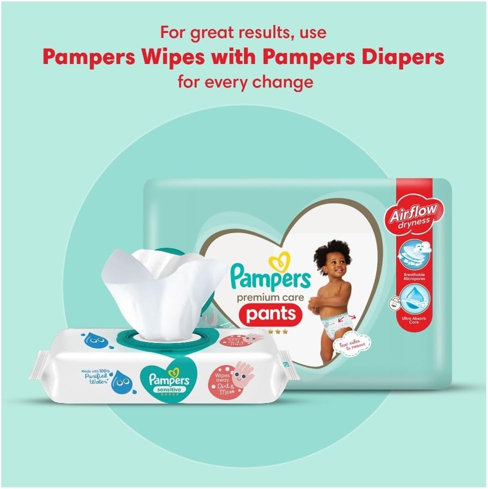 Pampers Premium Care Pants Diapers, Size 5, 12-18kg, Unique Softest Absorption for Ultimate Skin Protection, 40 Count