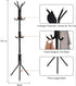 MARKQ Clothes Hanging Stand with 12 hooks Coat Rack for Hat Handbag Scarf Abaya Hijabs Jacket Umbrella Entryway Bedroom Hallway Dormitory Office Cloth Stand Rack, Black