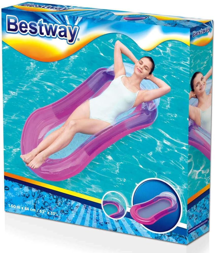 Bestway Aqua Lounge Semi-Submerged Float Inflatable Mattress, 160 cm x 84 cm Size