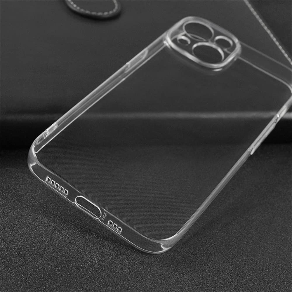 Muguian Case for iPhone 14 plus, 6.7-Inch, Silky-Soft Touch, Full-Body Protective Case, Shockproof Cover with Microfiber Lining(Crystal Clear)