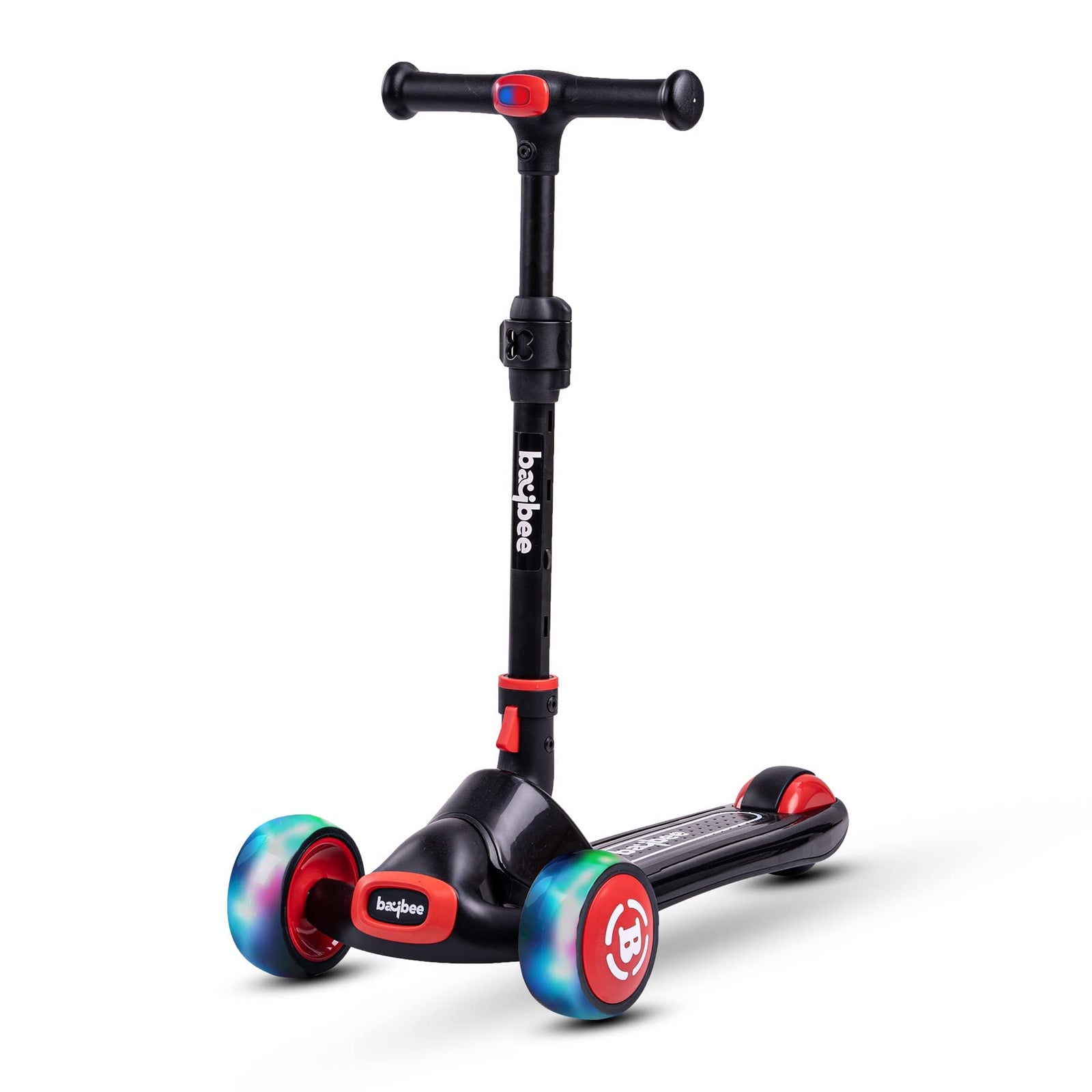 Baybee Enzo Skate Scooter for Kids, 3 Wheel Kids Scooter, Kick Scooter with Foldable & Height Adjustable Handle, Runner Scooter with LED PU Wheels, Scooter for Kids 3 to 12 Years Boys Girls