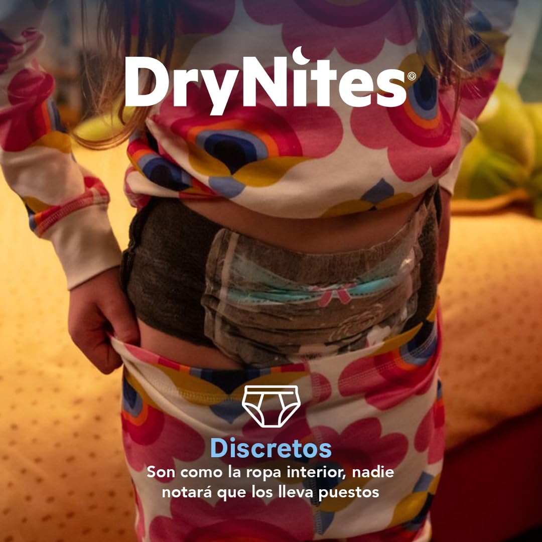 Huggies DryNites Pyjama Pants, 4-7 years, Bed Wetting Diaper, Girls, 17-30 kg, Jumbo Pack, 16 Pants