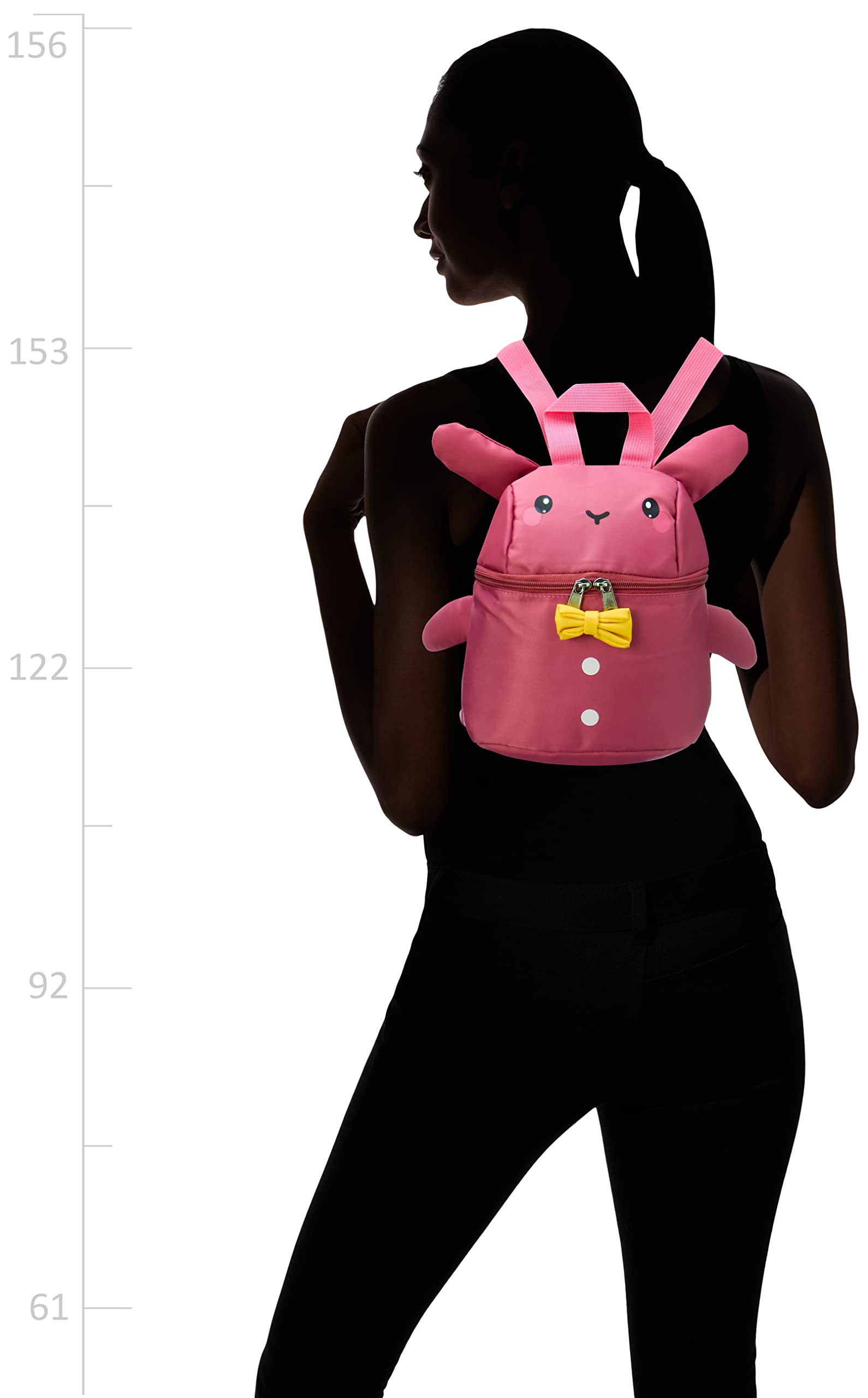 Fabric Backpack Rabbit Design With Front Pocket For Kids - Dark Kashmier