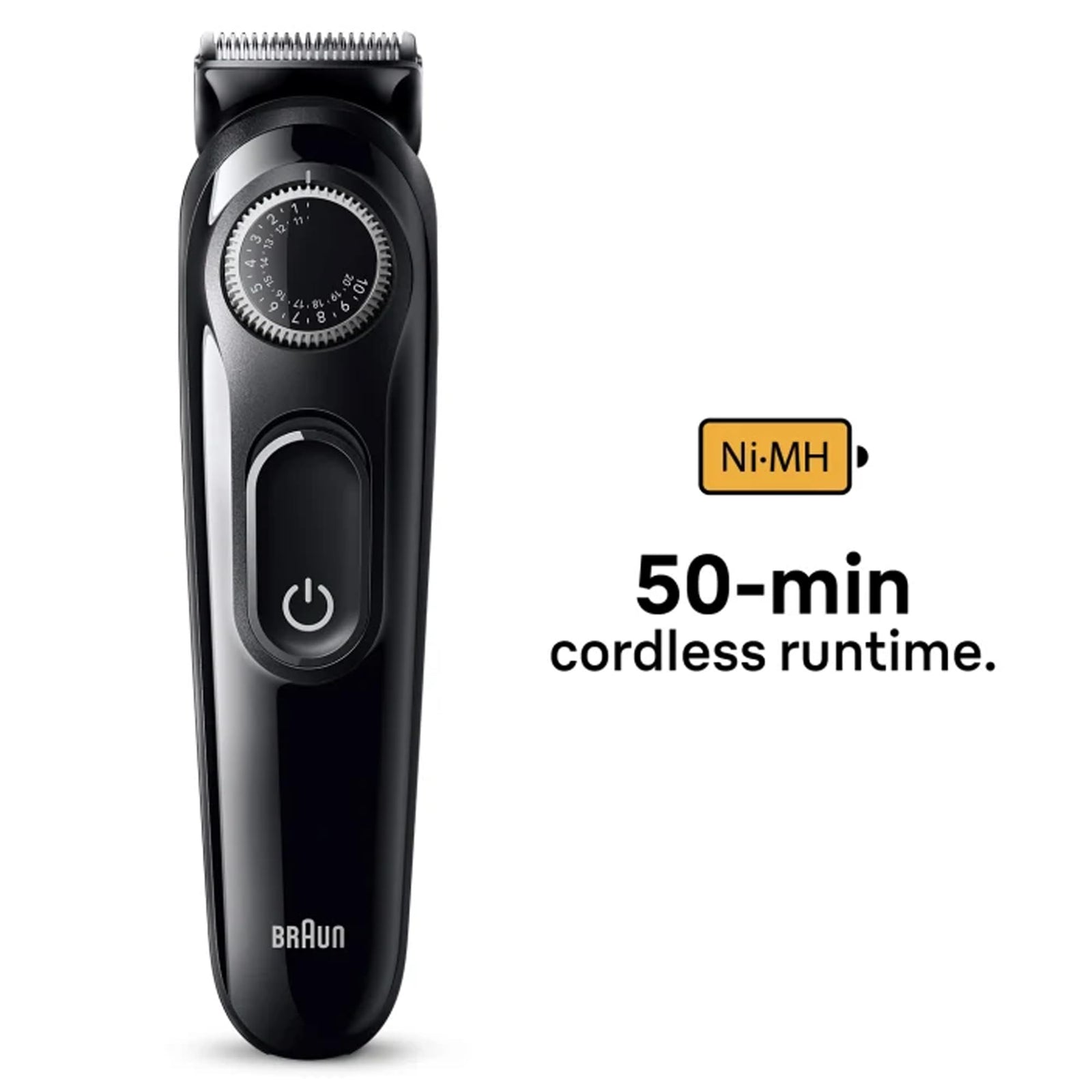 Braun Beard Trimmer Series 3 3410, Trimmer For Men with Styling Tools and 50-min Runtime