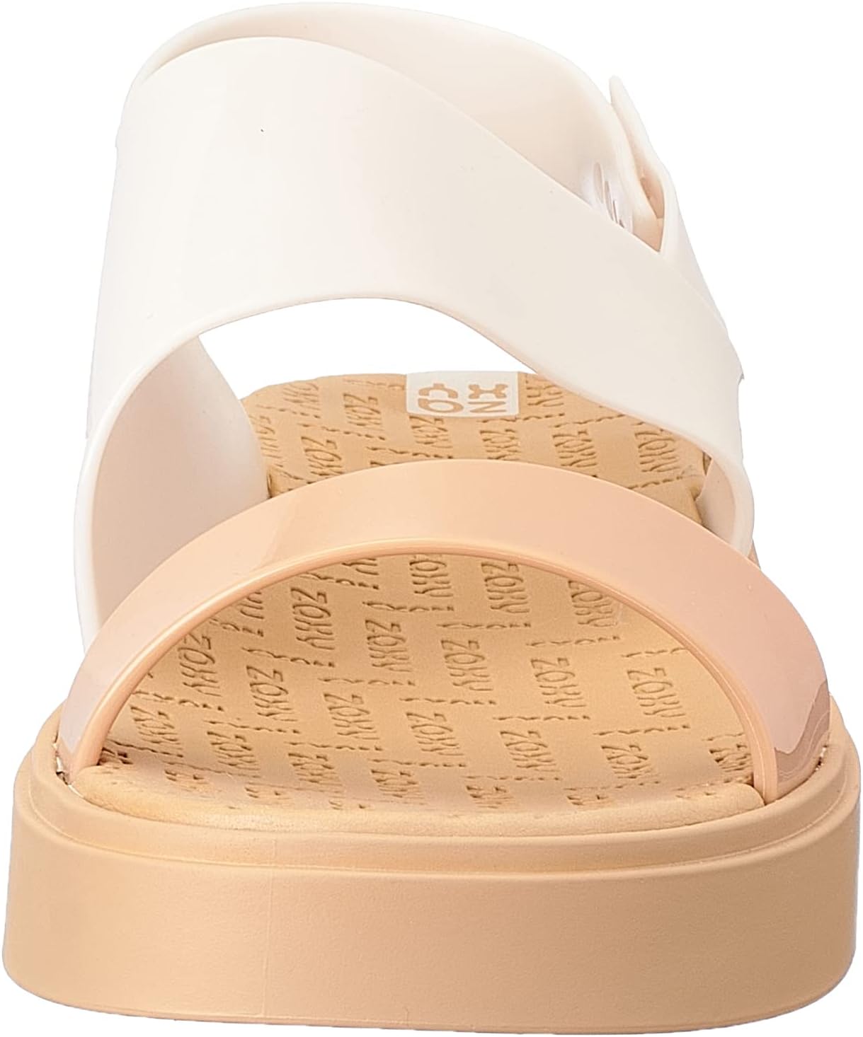 Zaxy back flatform sandal nude rubber flip flop for women