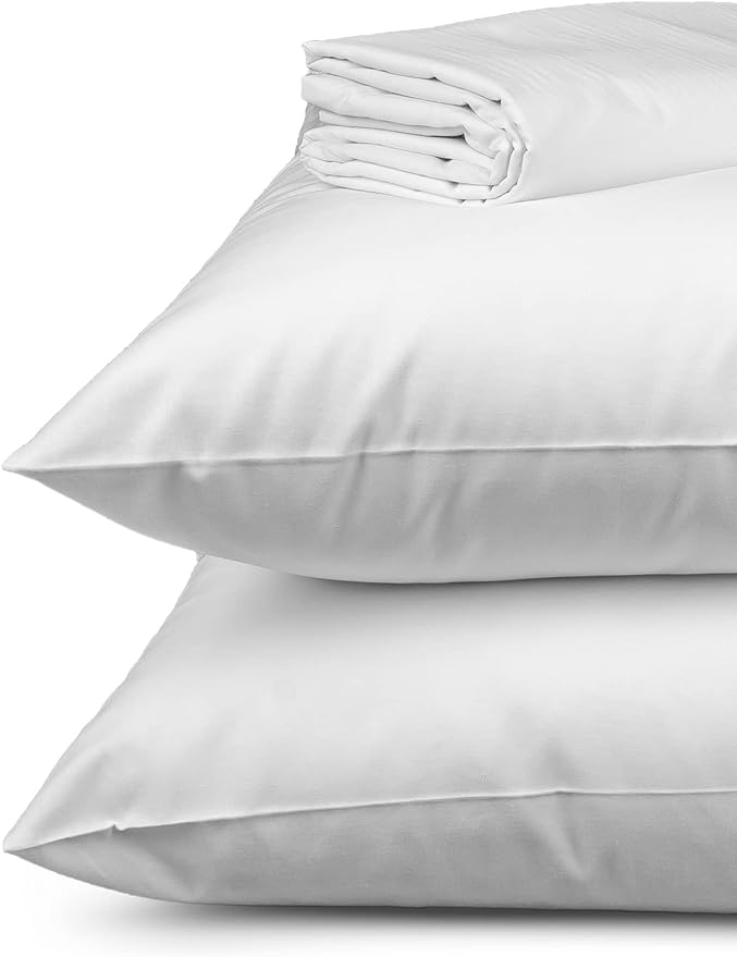 Home of linen-Flat Sheet set, Size 260*260cm,white