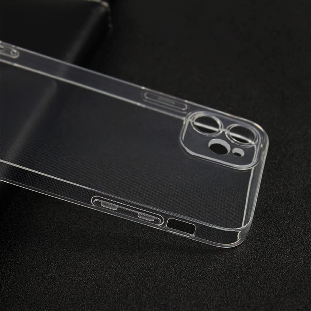 AJEZDONG Compatible with iPhone 12 Case Bumper Hybrid Protective Anti Yellowing Shockproof Non Slip Slim Fit (Crystal Clear)