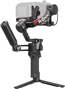 DJI RS 4 Combo, 3-Axis Gimbal Stabilizer for DSLR and Mirrorless Cameras Canon/Sony/Panasonic/Nikon/Fujifilm, Native Vertical Shooting, 2-Mode Switch Joystick, Teflon Axis Arms, With Focus Pro Motor